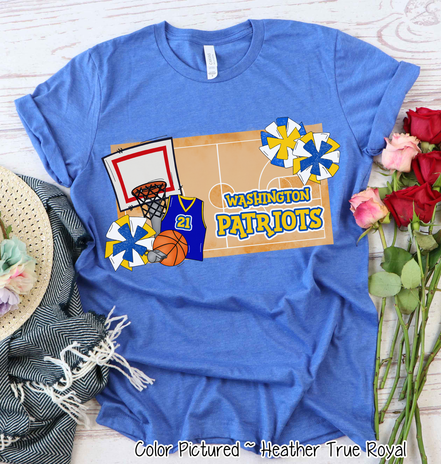 Personalized Basketball Court Fan Tee