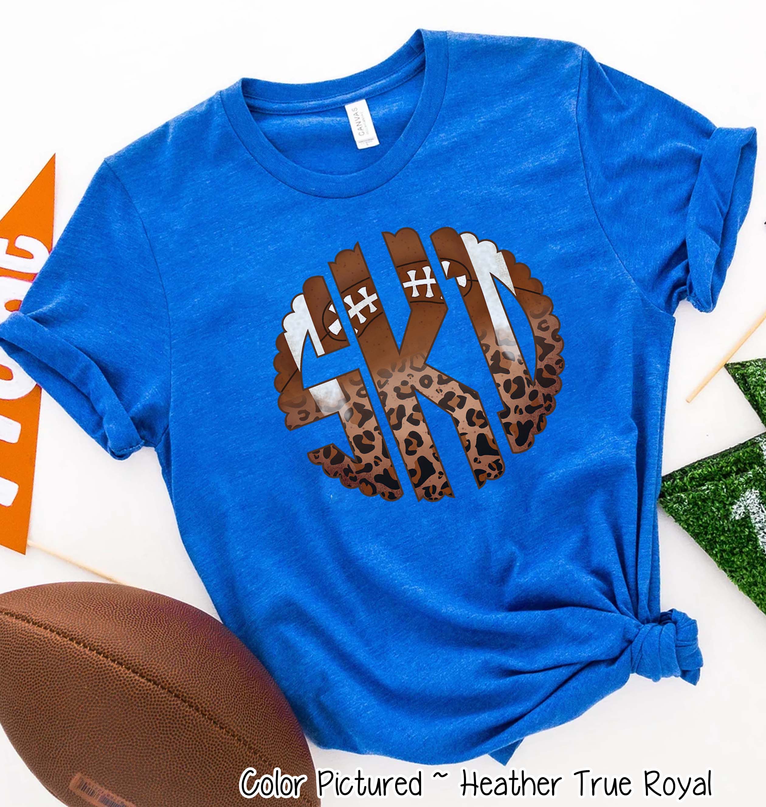 Football Leopard Big Monogram Tee