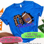 Personalized Leopard GO Football Game Day Fan Tee
