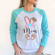 Cheetah Leopard Print Bunny Ears with Nana Easter Tee