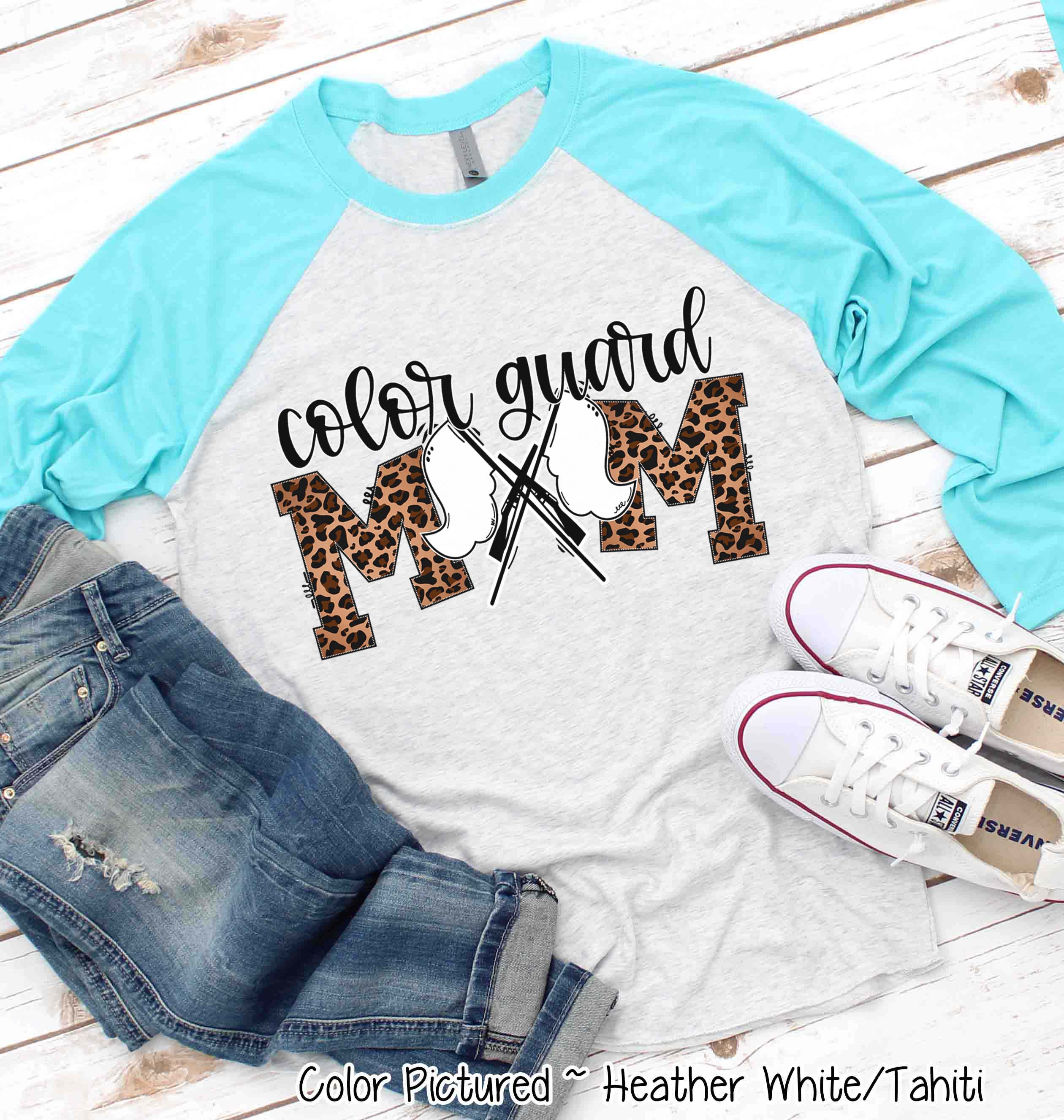 Leopard Color Guard Mom Tee
