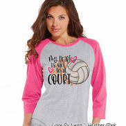 My Heart is On That Court Volleyball Mom Tee