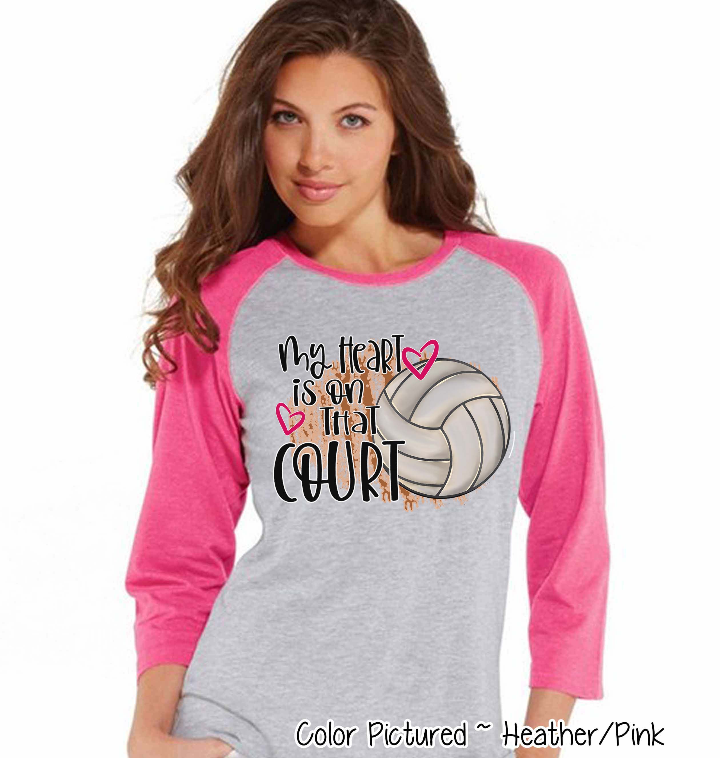 My Heart is On That Court Volleyball Mom Tee