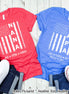 Custom Distressed White Patriotic Flag with Dad, Mom, Grandpa Etc and Kids Names Tee