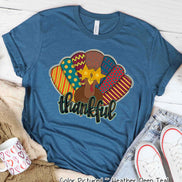 Fun Thankful Turkey Fall Thanksgiving Tee
