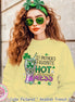 Hot Mess Faux Sequin Funny St Patricks Day Tee or Sweatshirt