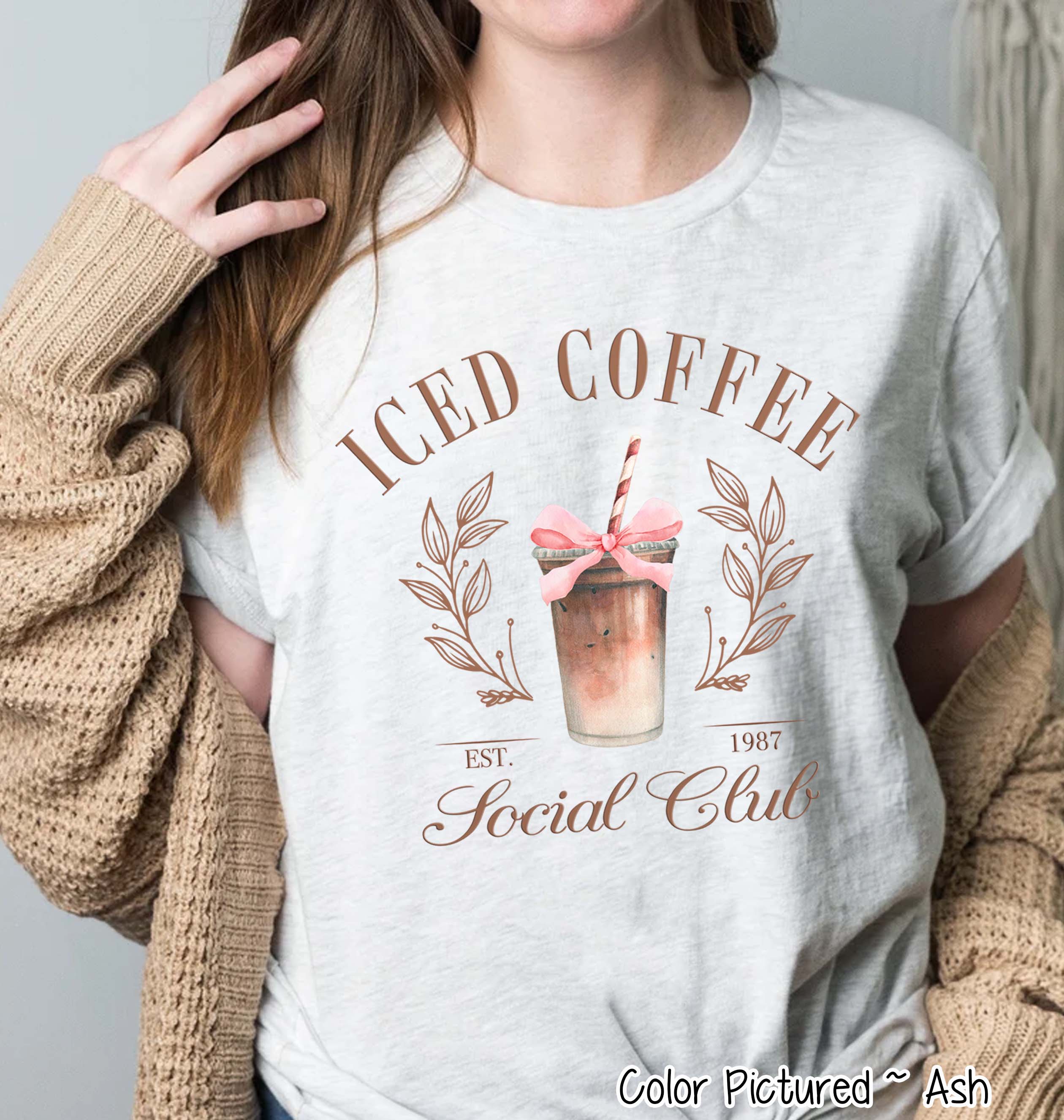 Coquette Iced Coffee Social Club Tee and Sweatshirt