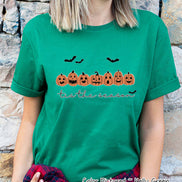Tis The Season Pumpkin Line Halloween Tee