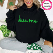 Faux Tinsel Kiss Me St Patricks Day Tee or Sweatshirt