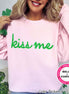 Faux Tinsel Kiss Me St Patricks Day Tee or Sweatshirt