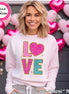 Faux Chenille Patch LOVE Valentine Tee or Sweatshirt