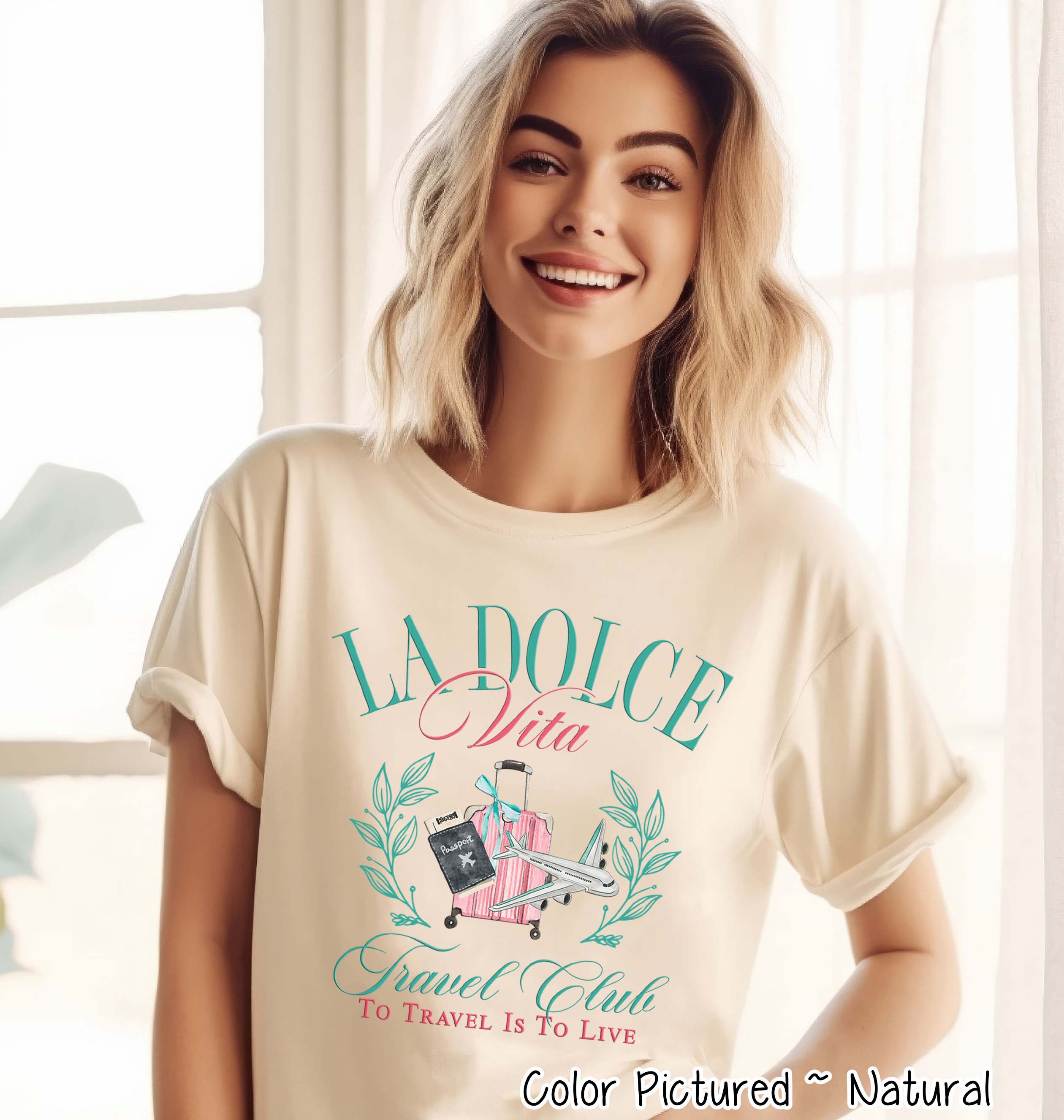 LA Dolce Vita Travel Club Tee and Sweatshirt