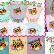 Custom Leopard Pencil Student and Teacher Grade Tee