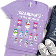 Custom Little Snowman Kids Names Winter Tee or Sweatshirt