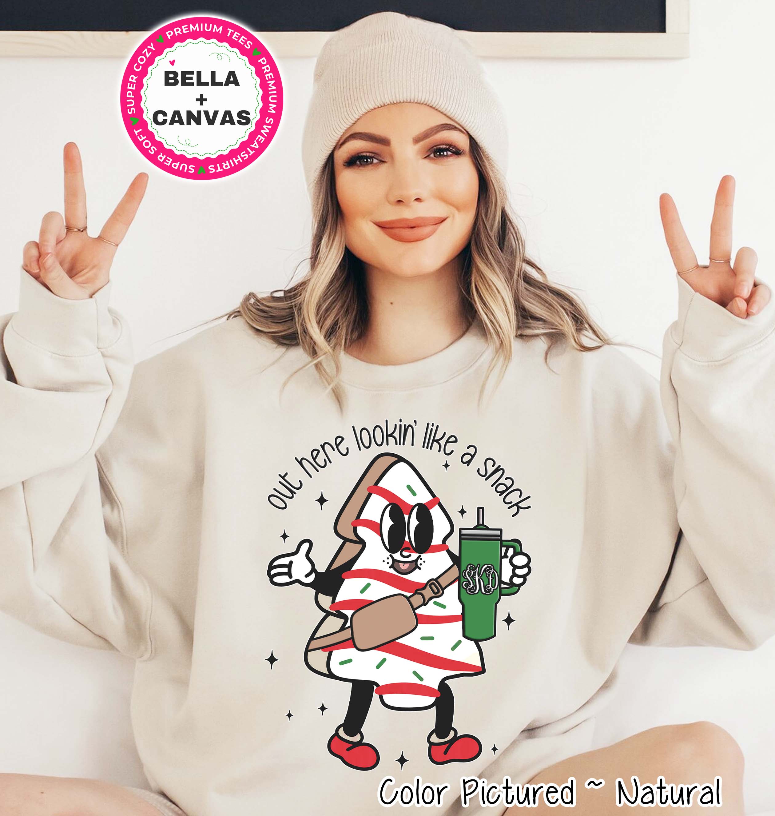 Monogram Bougie Christmas Tree Cake Tee or Sweatshirt