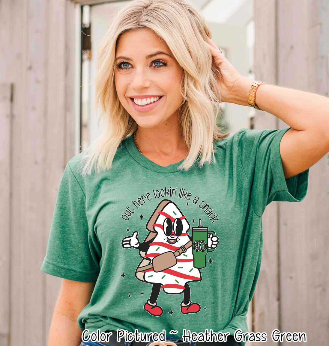 Monogram Bougie Christmas Tree Cake Tee or Sweatshirt