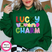 Lucky Charm Faux Glitter St Patricks Day Tee or Sweatshirt