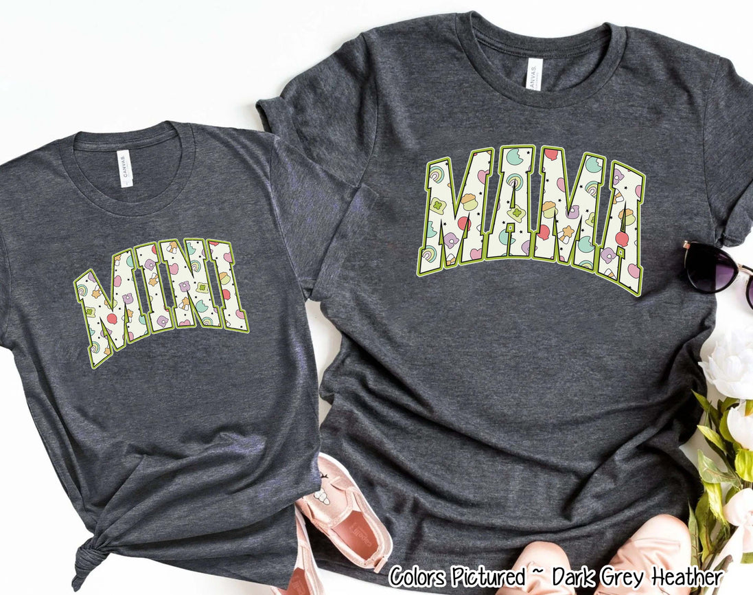 Mama and Mini Matching Lucky Charms  St Patricks Tee or Sweatshirt