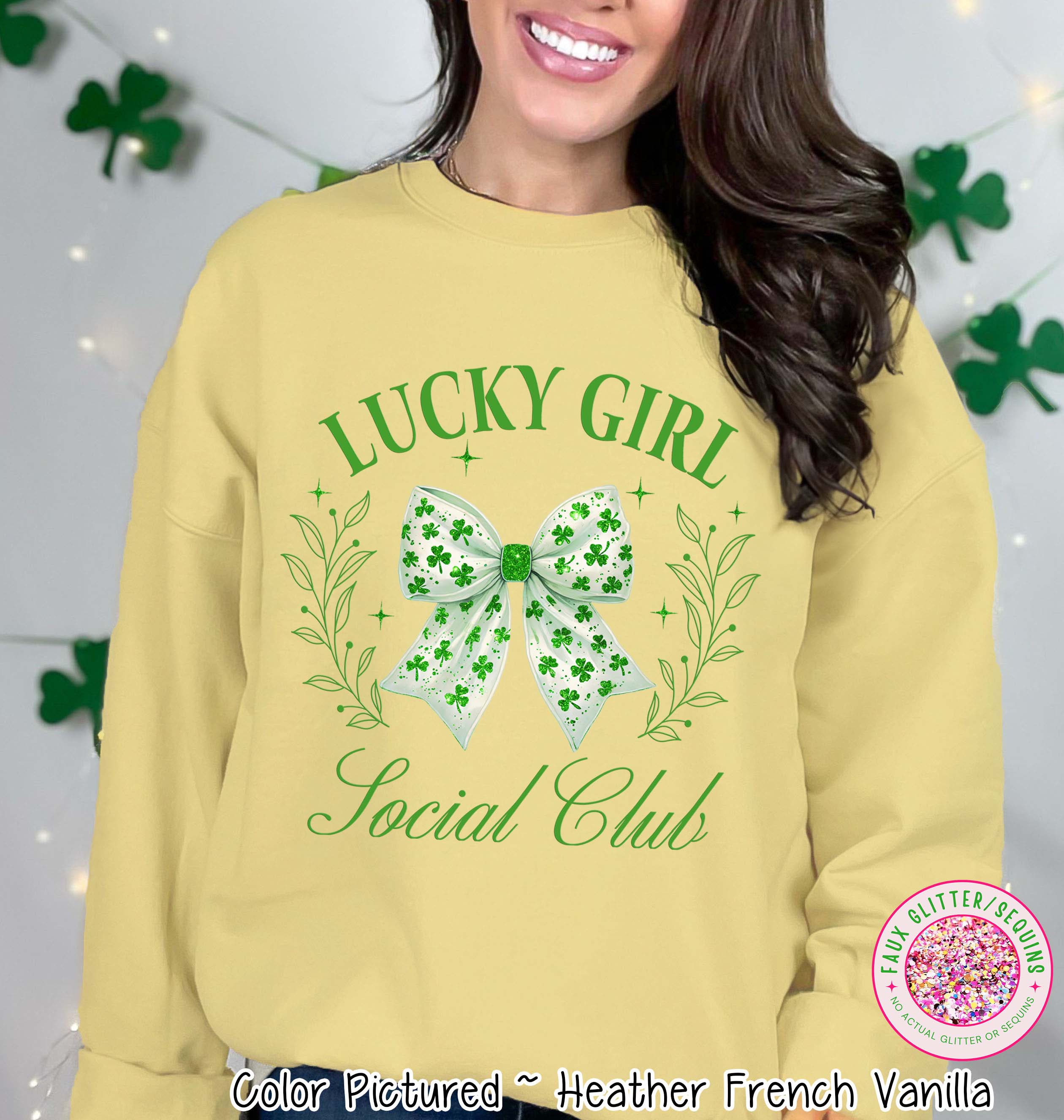 Lucky Girl Social Club Patricks Day Tee or Sweatshirt