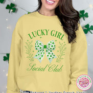 Lucky Girl Social Club Patricks Day Tee or Sweatshirt
