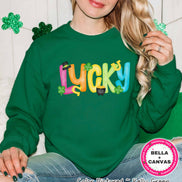 Watercolor Lucky St Patricks Day Tee or Sweatshirt
