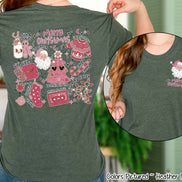 Retro Pink Merry Christmas Favorite Things 2 Sided Tee or Sweatshirt