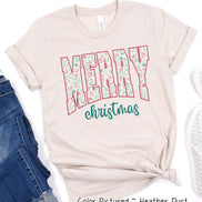 Retro Pattern Merry Christmas Tee or Sweatshirt