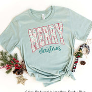 Retro Pattern Merry Christmas Tee or Sweatshirt