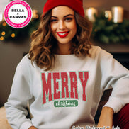 Retro Red Merry Christmas Tee or Sweatshirt