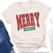 Retro Red Merry Christmas Tee or Sweatshirt