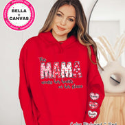 This Mama Wears Her Hearts on Her Sleeve Valentine Tee or Sweatshirt