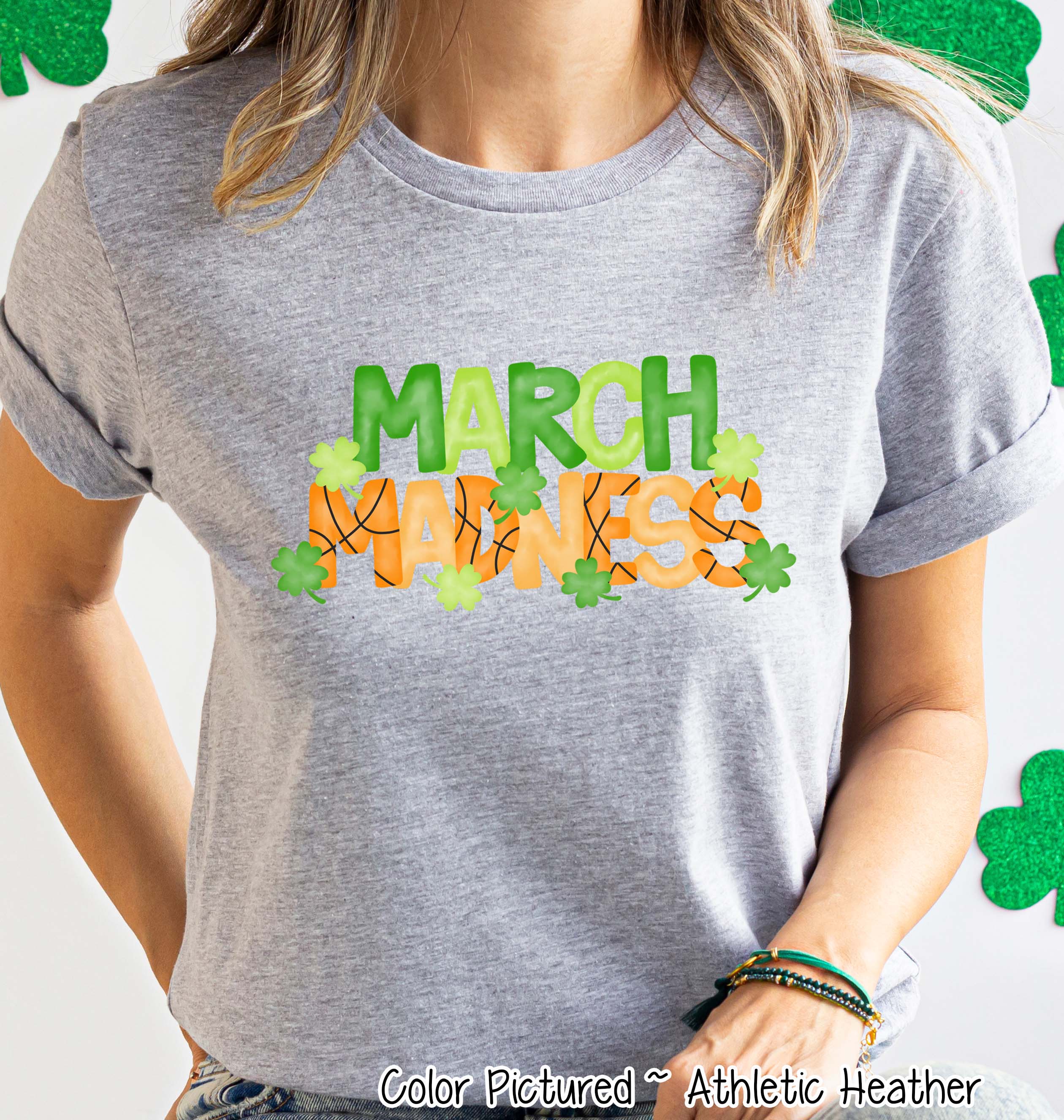 March Madness Basketball St Patricks Day Tee or Sweatshirt
