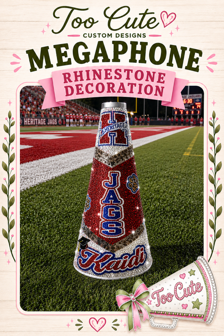 Custom Megaphone Rhinestone Decoration Service💎  *This is for an already decorated Meg!