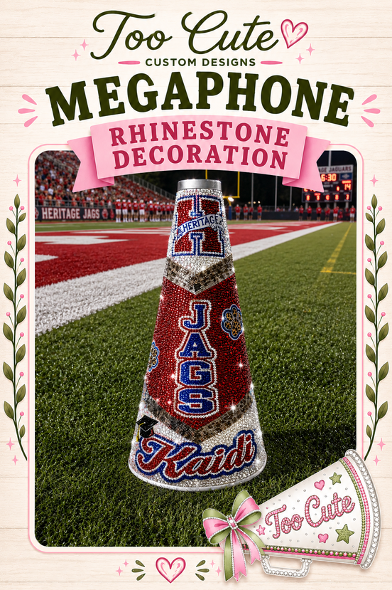 Custom Megaphone Rhinestone Decoration Service💎  *This is for an already decorated Meg!