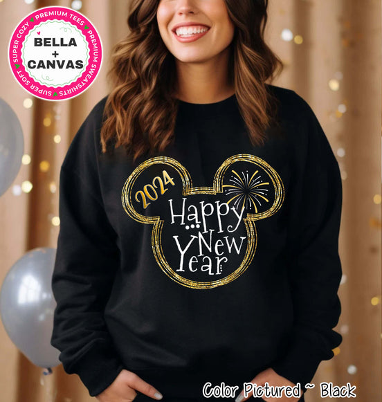 Mickey Happy New Year Celebration Tee or Sweatshirt