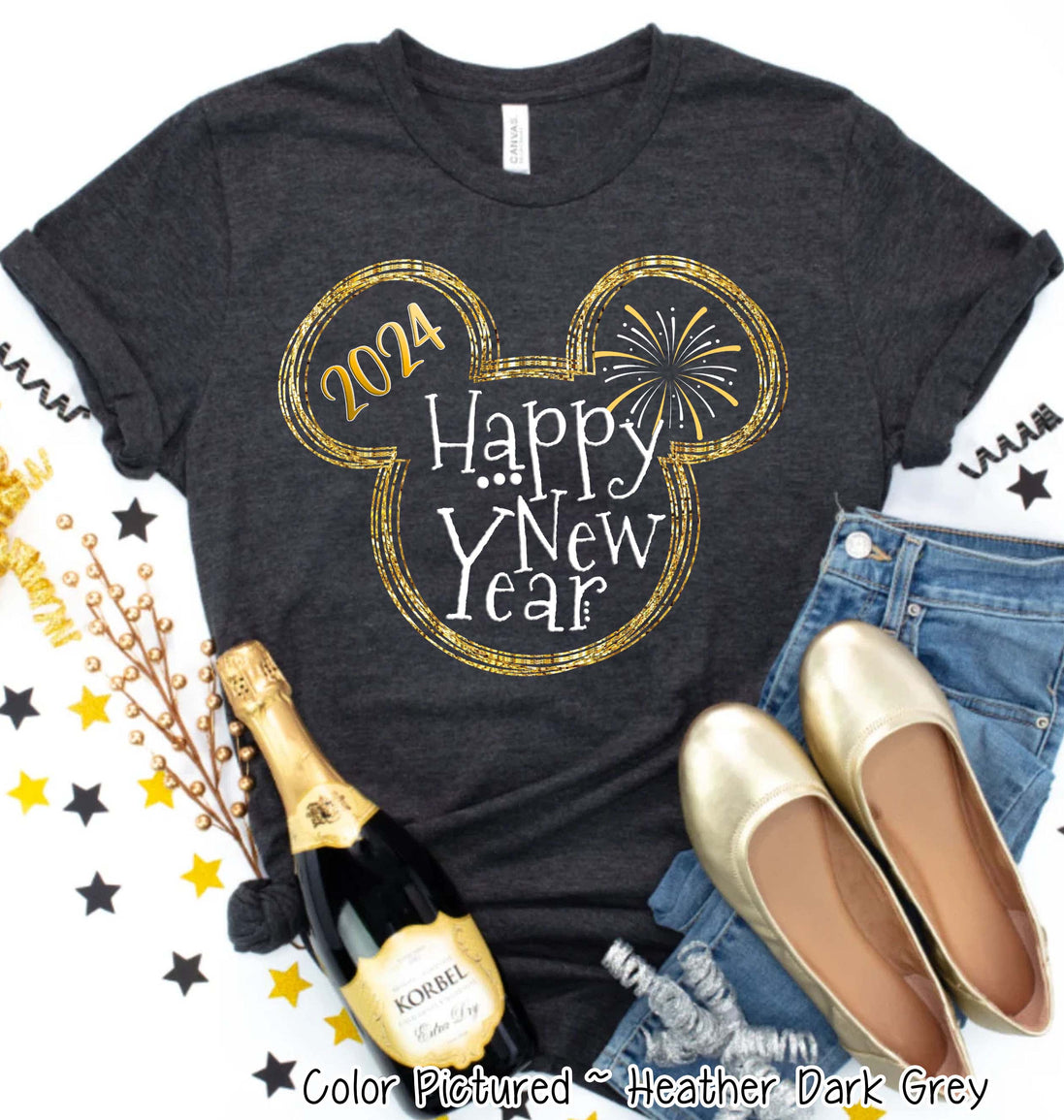 Mickey Happy New Year Celebration Tee or Sweatshirt