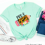 Custom Leopard Pencil Student and Teacher Grade Tee