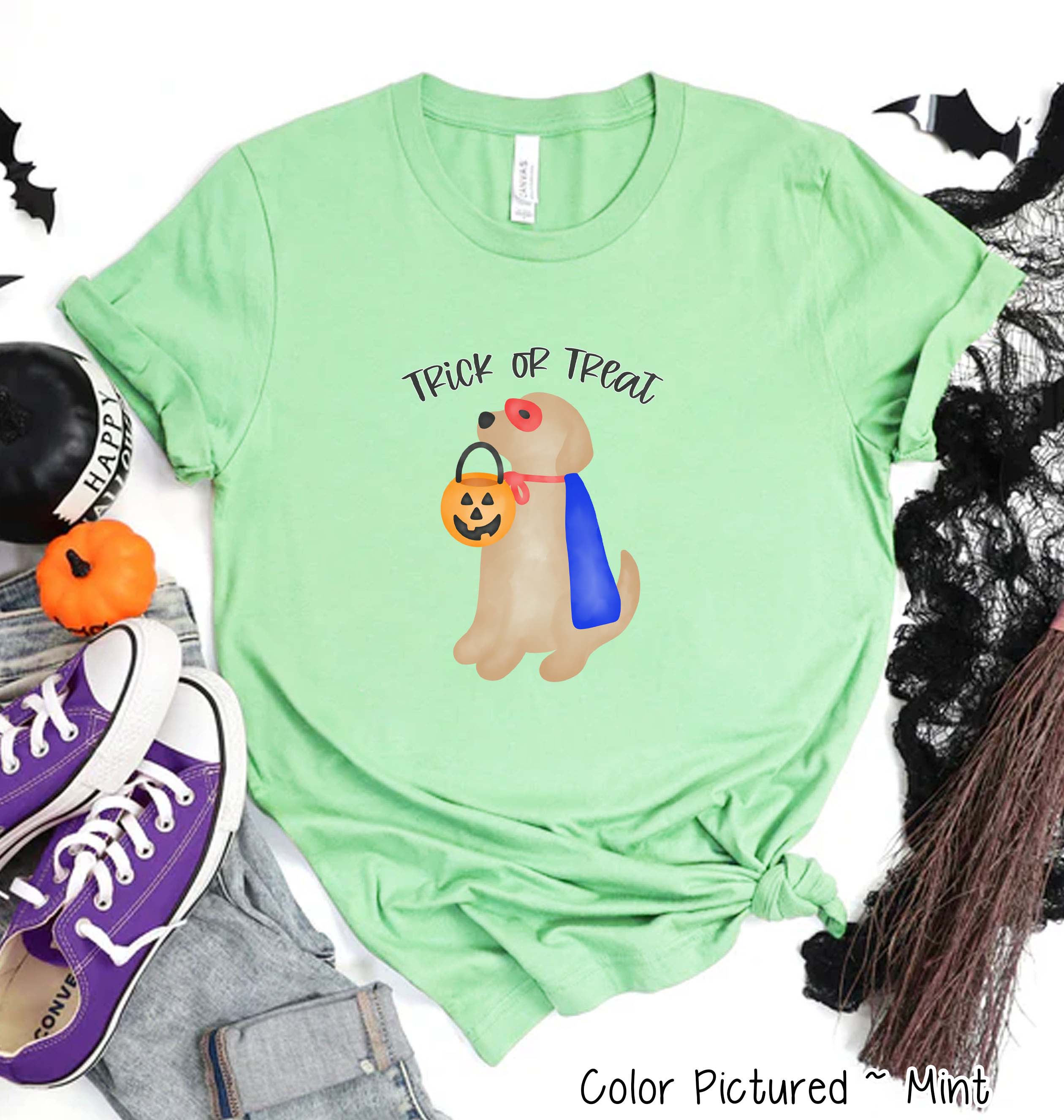 Yellow Lab Hero Dog Lover Halloween Tee