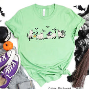 Ghost Cat Line Halloween Tee