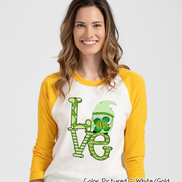 Monogram LOVE & Gnome St Patricks Day Tee