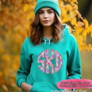 BIG Monogram Preppy Fall Pattern Sweatshirt or Tee