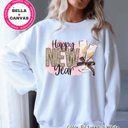 Happy New Year Champagne Glasses Tee or Sweatshirt