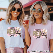 Happy New Year Champagne Glasses Tee or Sweatshirt