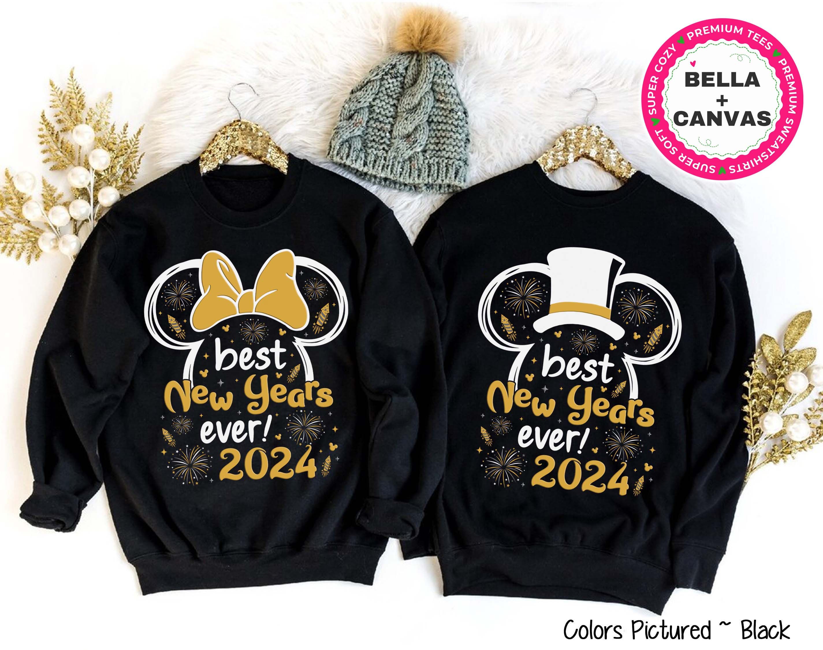 Mickey or Minnie Matching New Year's Tee or Sweatshirt