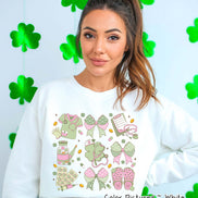 Coquette Nurse Theme St Patricks Day Tee or Sweatshirt