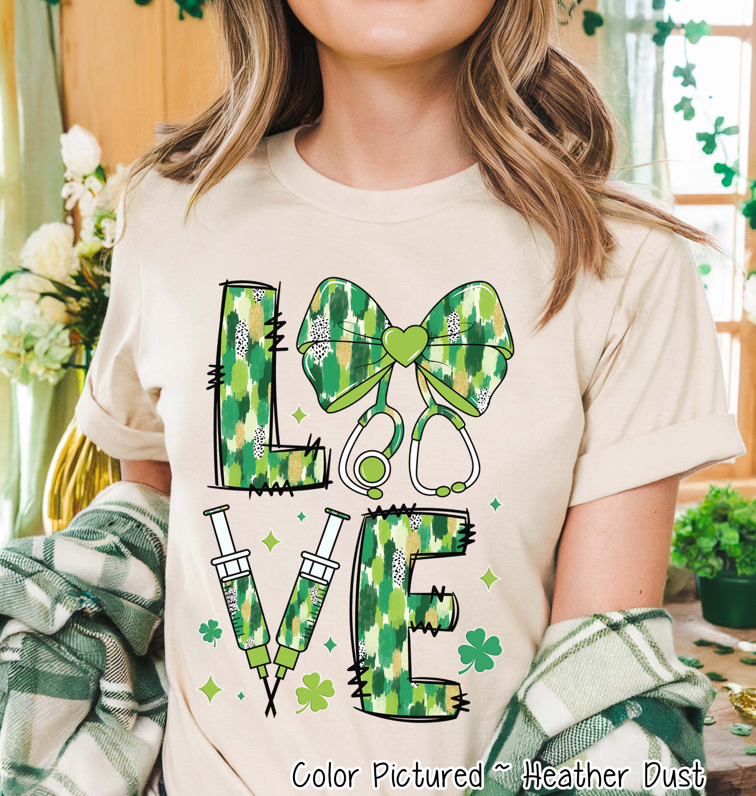 Nurse Love St Patricks Day Tee or Sweatshirt