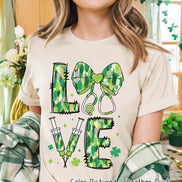 Nurse Love St Patricks Day Tee or Sweatshirt