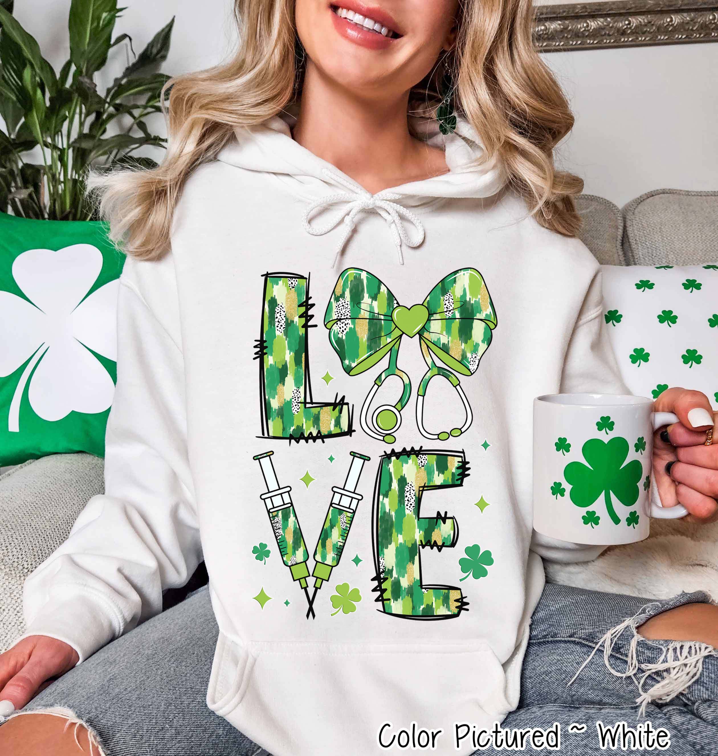 Nurse Love St Patricks Day Tee or Sweatshirt