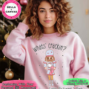 Monogram Bougie What's Crackin Nutcracker Christmas Tee or Sweatshirt