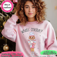Monogram Bougie What's Crackin Nutcracker Christmas Tee or Sweatshirt